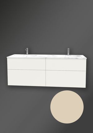 City Vanity Unit 1600 Cotton Cream For Integrated Basin