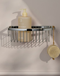 Signature D-Shaped Shower Basket Chrome (4)