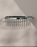 Signature D-Shaped Shower Basket Chrome (1)