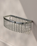 Signature D-Shaped Shower Basket Chrome (2)