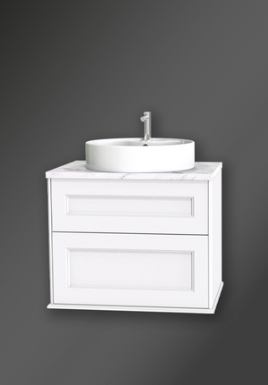 Kensington Vanity Unit 80 White Wall Hung For Work Top (1)