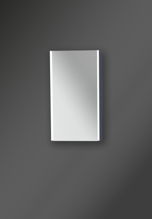 City Mirror Cabinet 40 Double Door Midnight Blue Linear LED