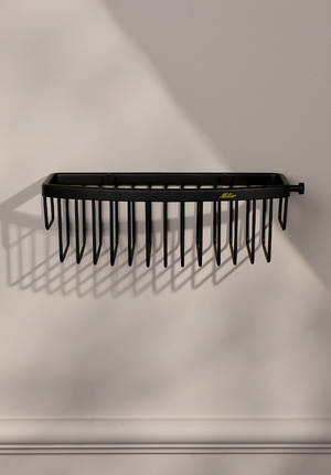Signature D-Shaped Shower Basket Matt Black (1)