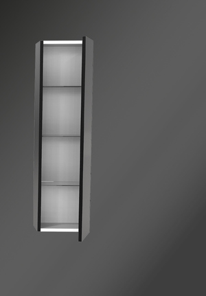 Förvaringsskåp City Charcoal Svart Höger