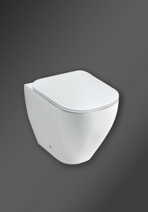 Toalettstol golvstående blank vit (1)