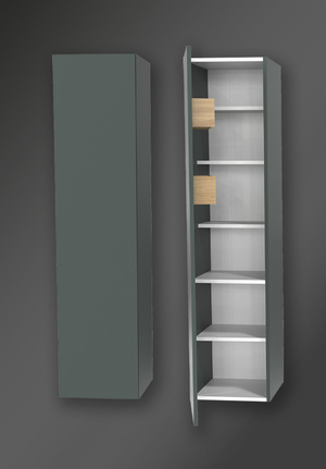 Förvaringsskåp City Highland Grön Vänster