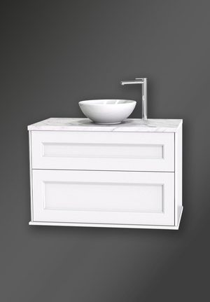 Kensington Vanity Unit 100 White Wall Hung For Work Top (1)