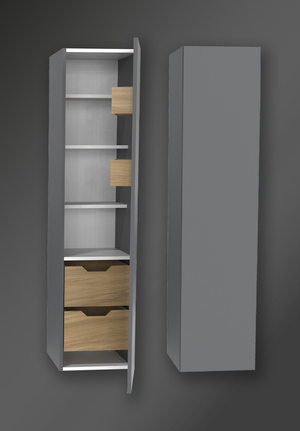 Förvaringsskåp City Thunder Grå Höger