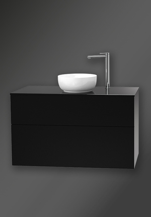 City Vanity Unit 1000 Charcoal Black For Worktop 