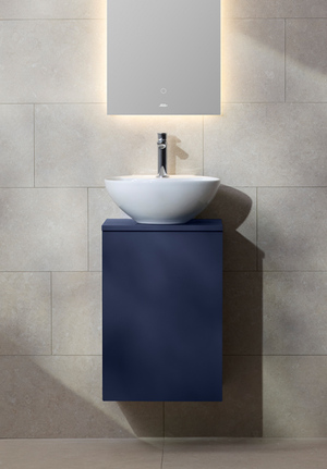 City Vanity Unit 40 Midnight Blue For Worktop Right Hand (1)
