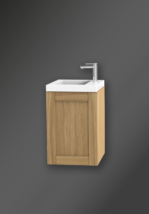 London 40 Vanity Unit for basin Natural Oak left hung door