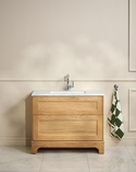 Kensington Vanity Unit 100 Natural Oak Floorstanding For Work Top (1)