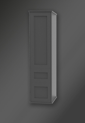 Kensington Tall Cabinet With 2 Drawers Left Hand Door Wall Hung Dark Grey (1)