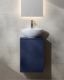 City Vanity Unit 40 Midnight Blue For Worktop Left Hand (1)