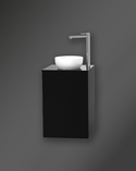 City Vanity Unit 40 Charcoal Black For Worktop Right Hand (2)