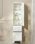 Tall Cabinet Kensington Right Hand Door Freestanding White (2)