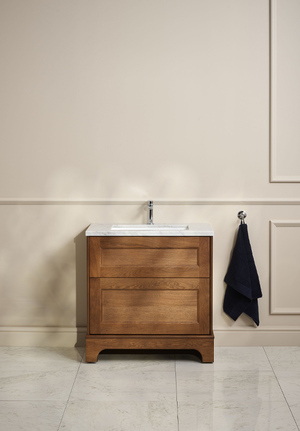 Kensington Vanity Unit 80 Warm Oak Floorstanding For Work Top (1)