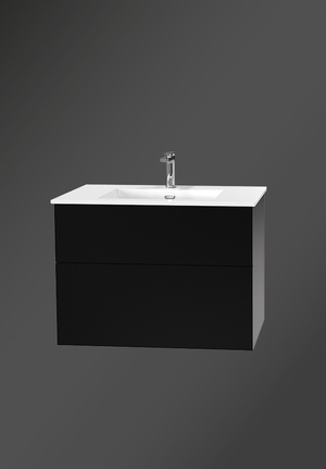 Kommod City 80 Charcoal Svart