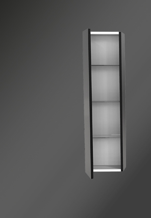 Förvaringsskåp City Charcoal Svart Vänster