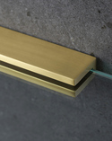 Glass Shelf Bracket Signature Brushed Brass (2)