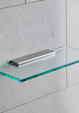 Glass Shelf Bracket Signature Brushed Nickel (1)