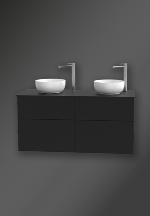 City Vanity Unit 1200 Charcoal Black For Worktop 