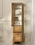 Tall Cabinet Kensington Left Hand Door Freestanding Natural Oak (2)