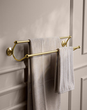 Stockholm Double Towel Rail 720mm Polished Brass (2)