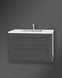 Kensington Vanity Unit 100 Dark Grey Wall Hung For Work Top (2)