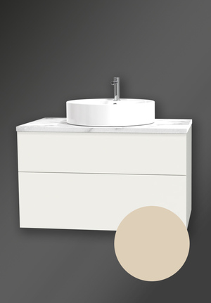 City Vanity Unit 1000 Cotton Cream For Worktop