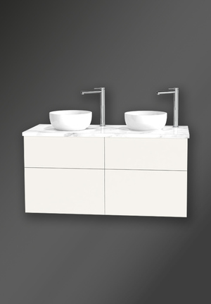 Kommod City 120 Classic Vit för Bänkskiva