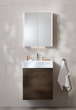 Möbelpaket 60 Mörk Ek Bloc Spegelskåp