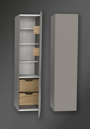 Förvaringsskåp City Pebble Greige Höger