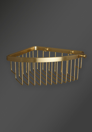 Corner Wire Basket Brushed Brass