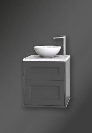 Kensington Vanity Unit 60 Dark Grey Wall Hung For Work Top (1)