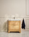 Kensington Vanity Unit 80 Natural Oak Floorstanding For Work Top (1)