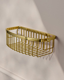 Signature D-Shaped Shower Basket Polished Brass (2)