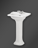 Classic Square Small Basin Set With Pedestal White (1)