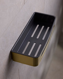 Shower Basket Brushed Brass, Grey liner Signature (2)