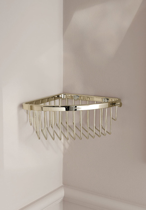 Signature Corner Shower Basket Polished Nickel (1)