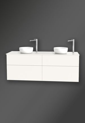 City Vanity Unit 1600 Classic White For Worktop