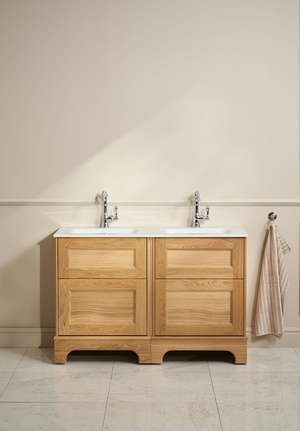 Kensington Vanity Unit 120 Natural Oak Floorstanding (1)