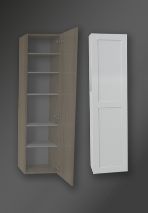 Förvaringsskåp London Ljusgrå Höger