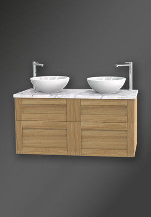 London 120 Vanity Unit for worktop Natural Oak (1)