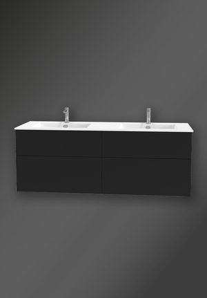 City Vanity Unit 1600 Charcoal Black