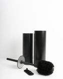 Free Standing/Wall Mounted Toilet Brush Set Matt Black (3)