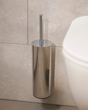 Free Standing/Wall Mounted Toilet Brush Set Chrome (1)