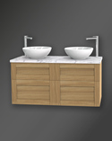 London 120 Vanity Unit for worktop Natural Oak (1)