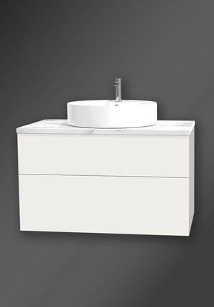 City Vanity Unit 1000 Classic White For Worktop