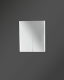 City Mirror Cabinet 60 Double Door Thunder Grey Linear LED